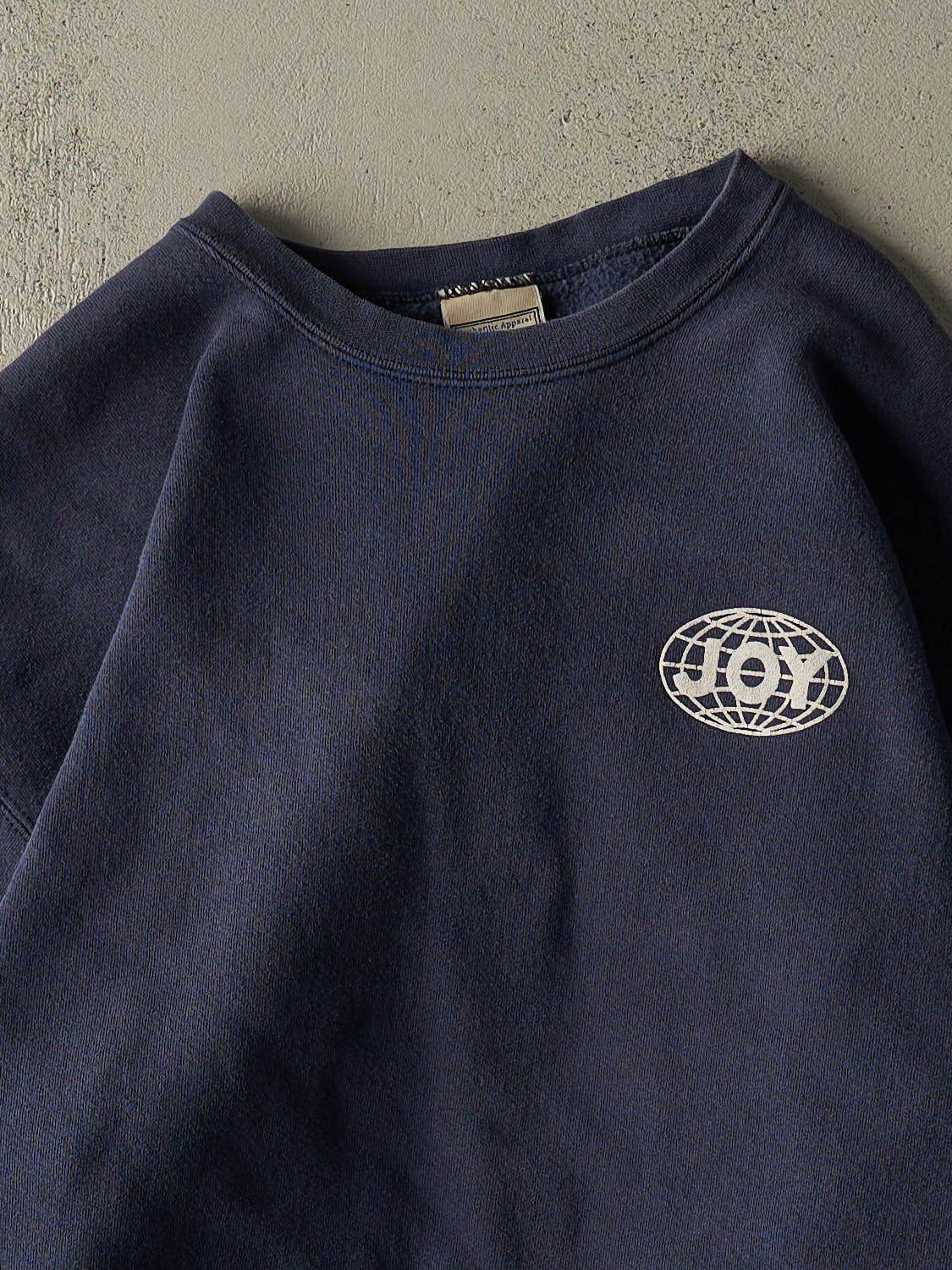 Vintage 90s Navy Blue Joy Logo Crewneck (L/XL)