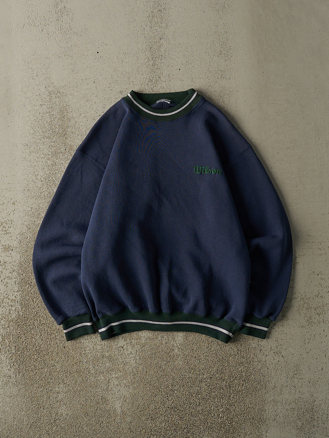Vintage 90s Navy Blue Wilson Embroidered Crewneck (S/M)