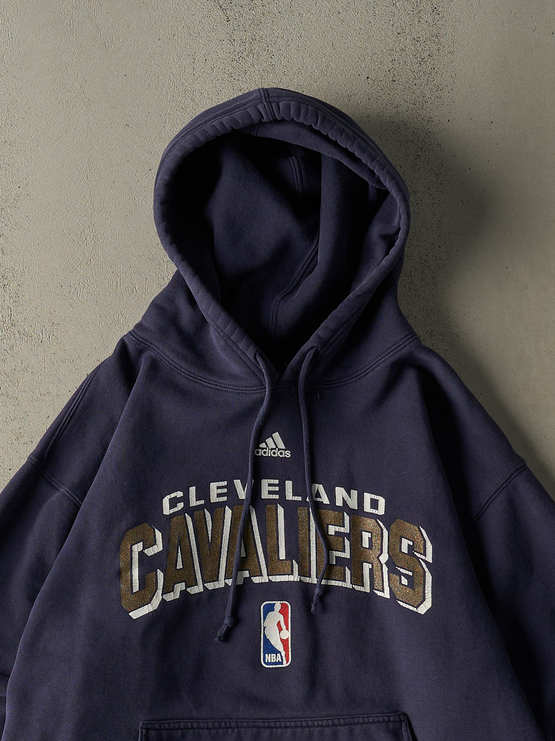 Vintage Y2K Navy Blue Cleveland Cavaliers Adidas Hoodie (XL)