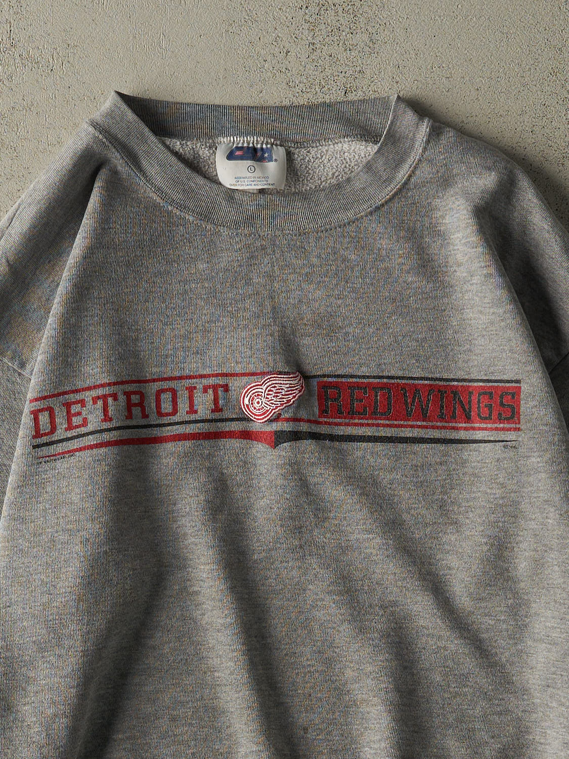 Vintage Y2K Grey Detroit Red Wings Crewneck (M/L)