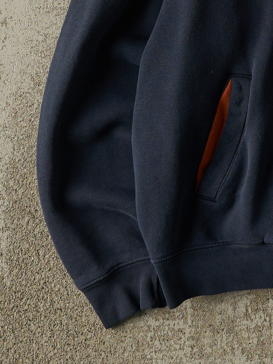 Vintage Y2K Navy Blue Boise State Embroidered Boxy Hoodie (M)