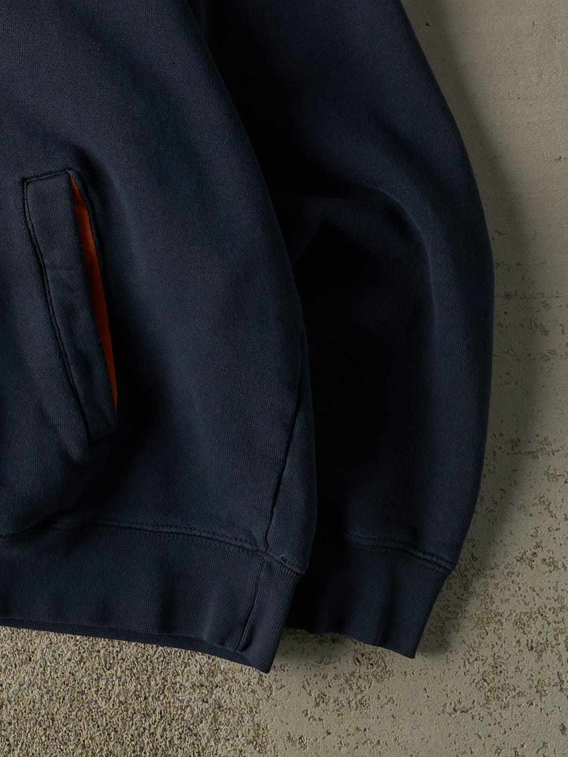 Vintage Y2K Navy Blue Boise State Embroidered Boxy Hoodie (M)