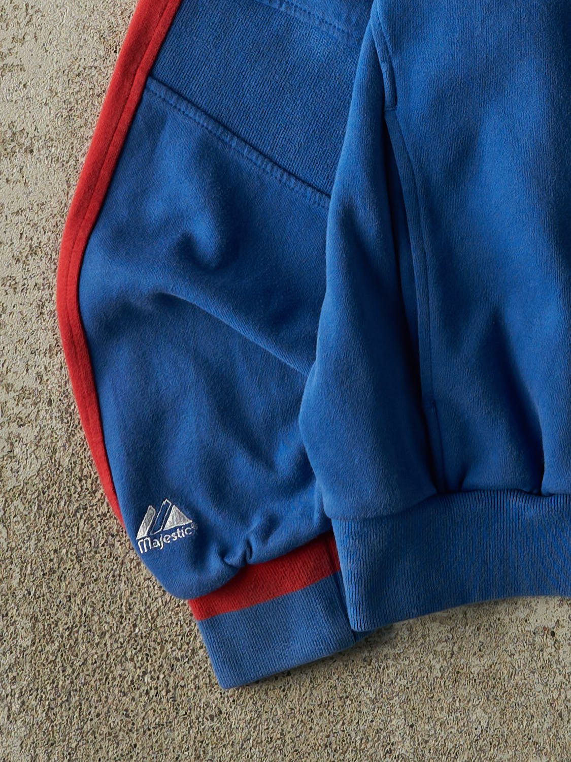 Vintage Y2K Blue Chicago Cubs Embroidered Zip Up Sweatshirt (L)