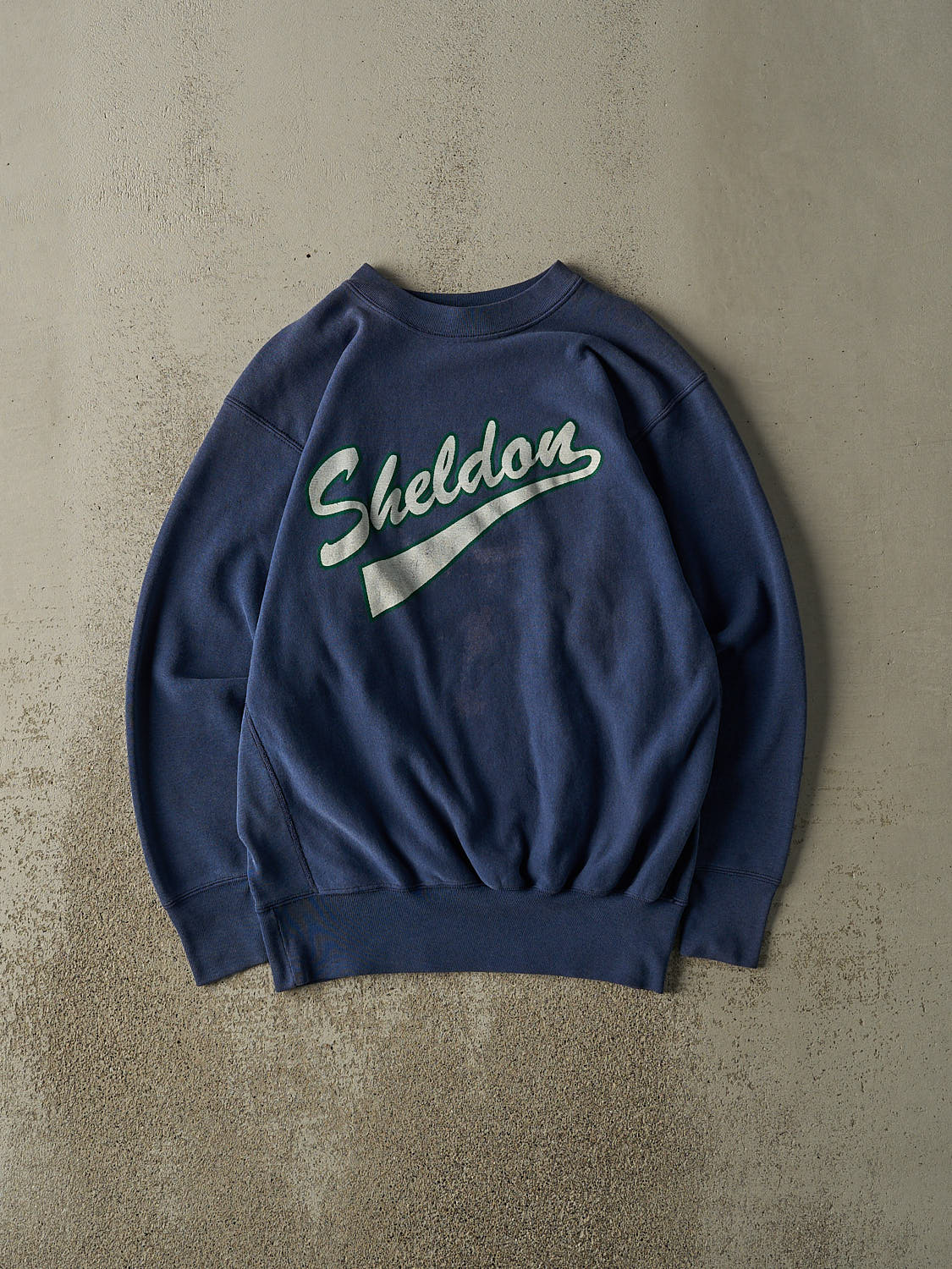 Vintage 80s Navy Blue Sheldon Crewneck (L)