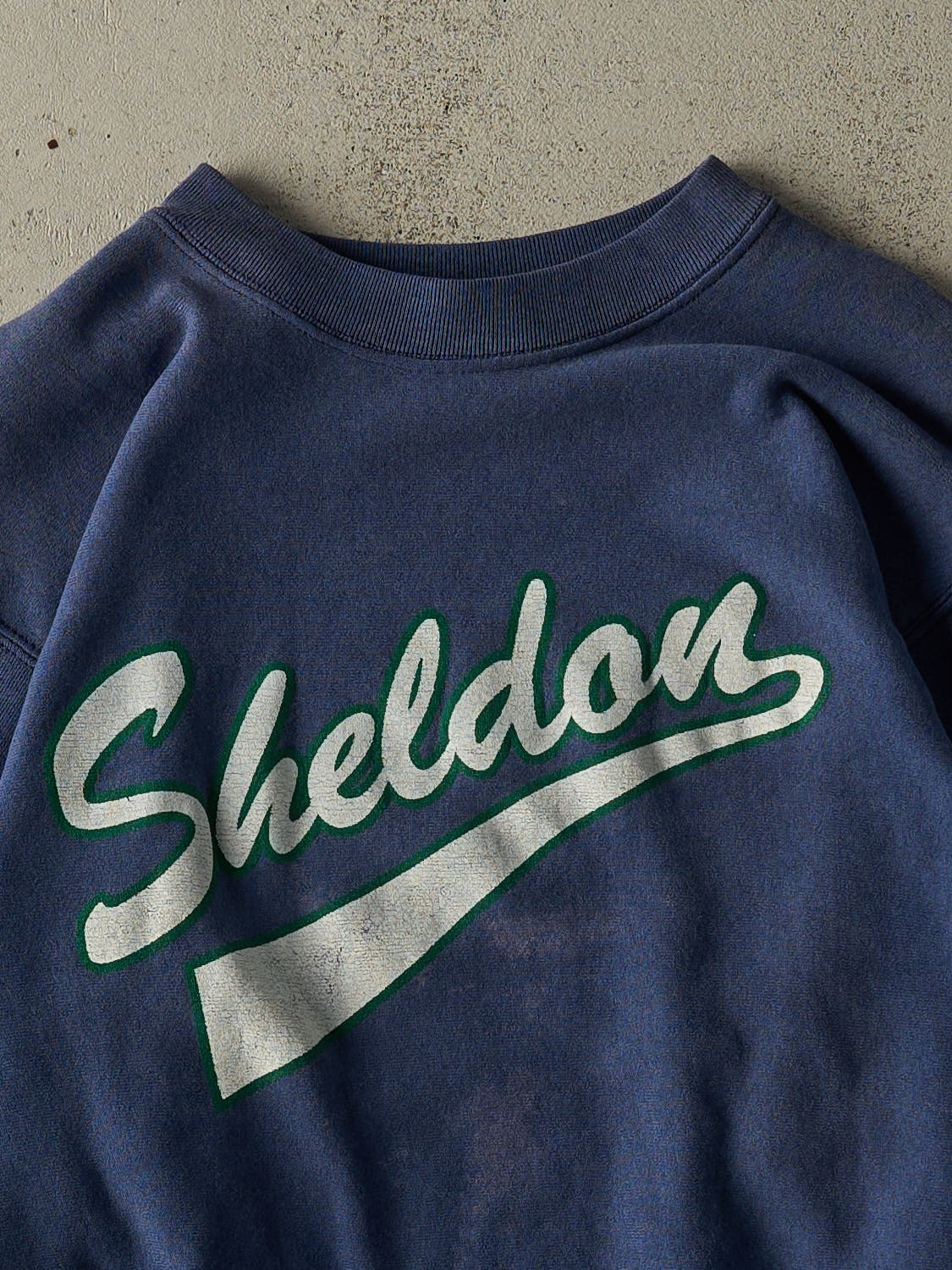 Vintage 80s Navy Blue Sheldon Crewneck (L)