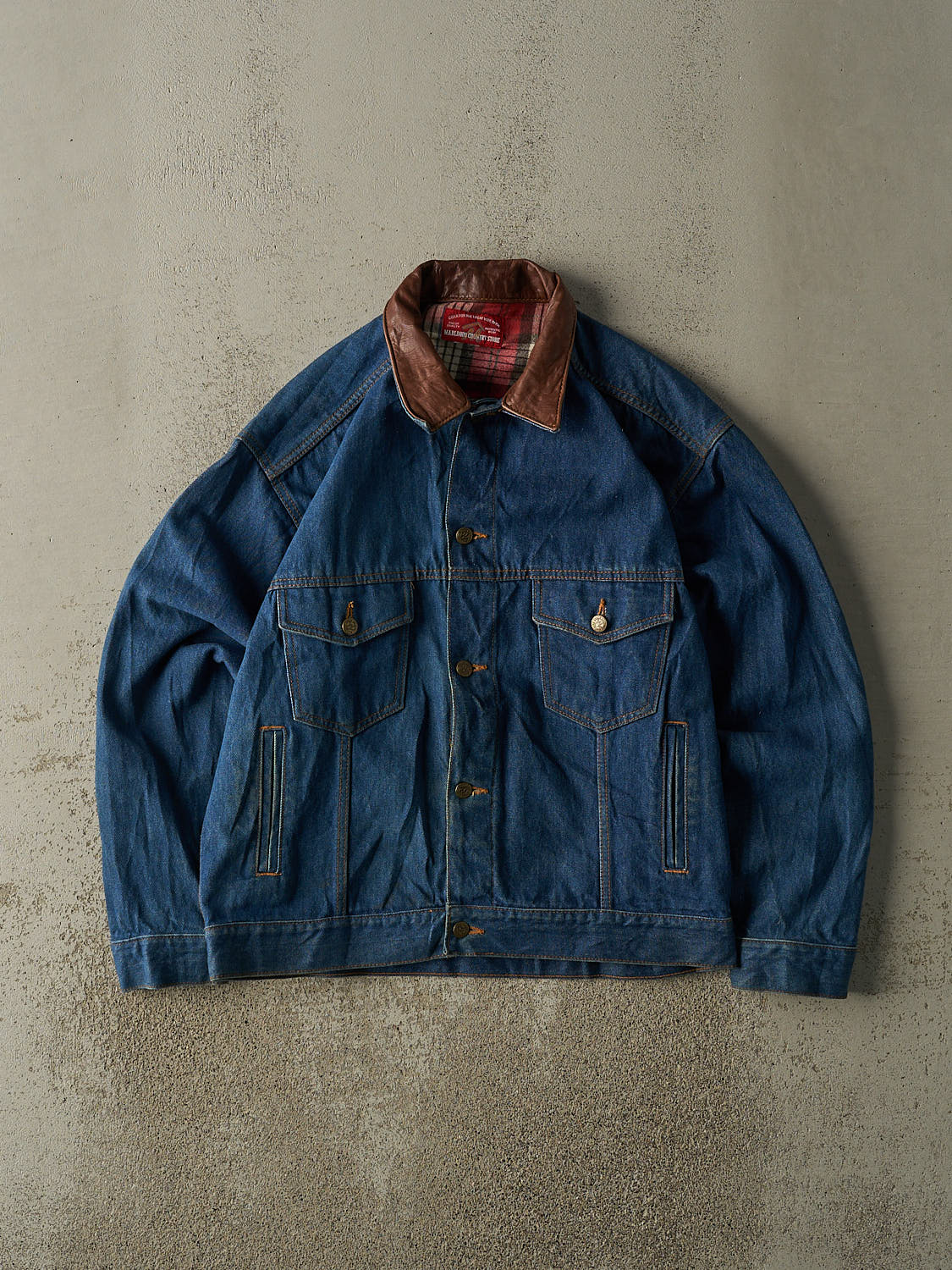Vintage 80s Dark Wash Marlboro Denim Jacket (M/L)