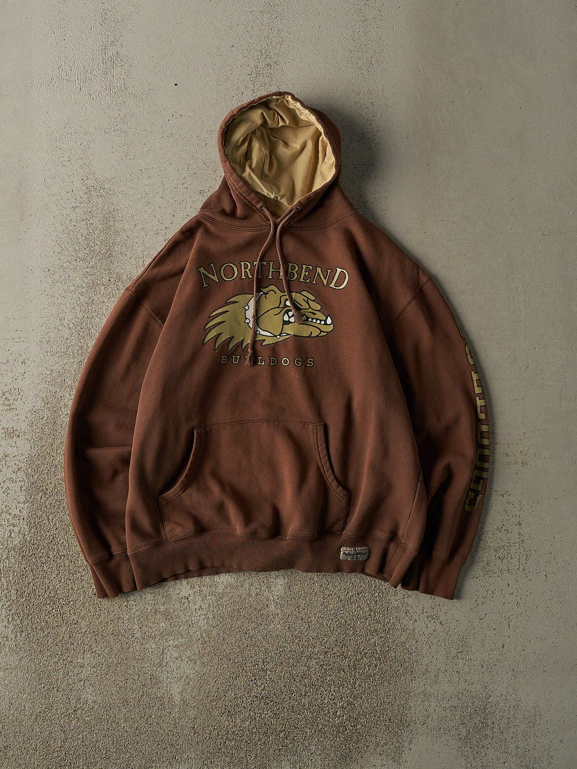 Vintage Y2K Brown Northbend Bulldogs Hoodie (S/M)
