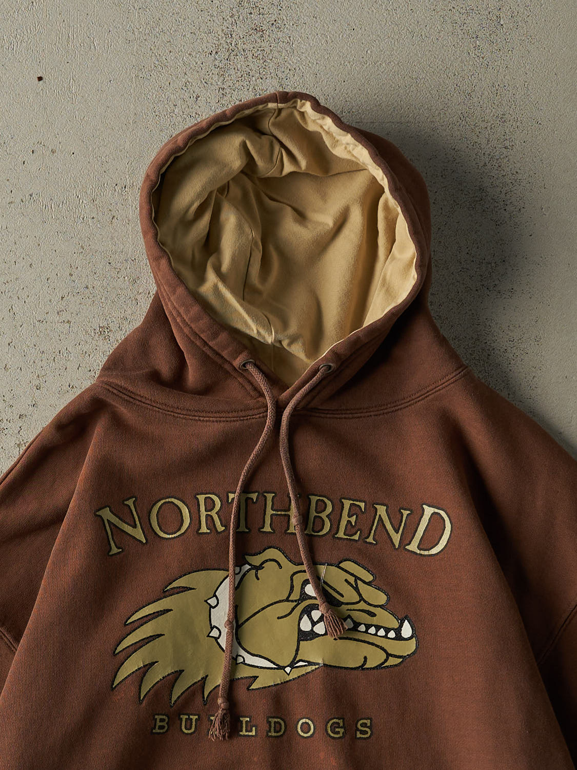 Vintage Y2K Brown Northbend Bulldogs Hoodie (S/M)
