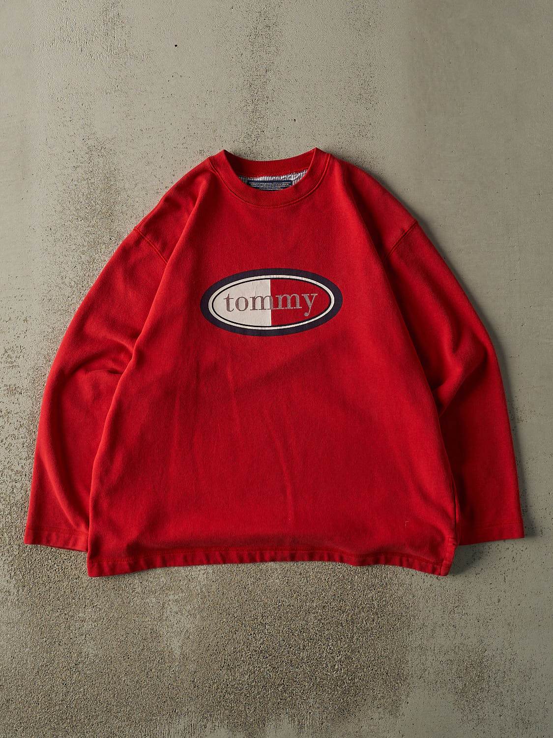 Vintage 90s Red Tommy Hilfiger Logo Crewneck (XL)