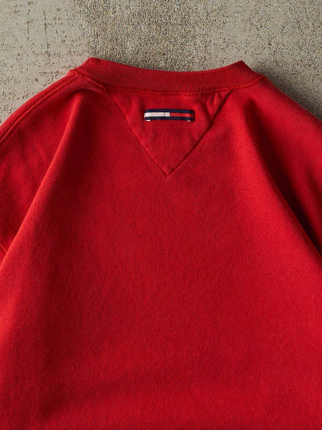 Vintage 90s Red Tommy Hilfiger Logo Crewneck (XL)