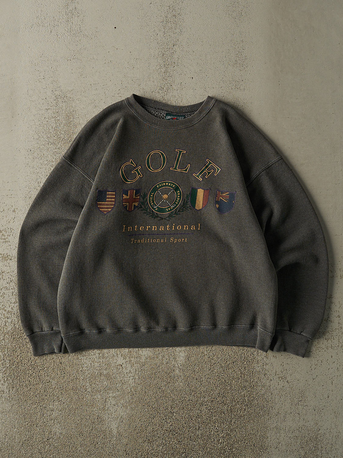 Vintage 90s Charcoal Grey Golf Crewneck (M/L)