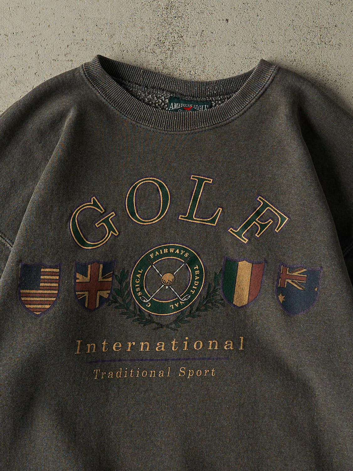 Vintage 90s Charcoal Grey Golf Crewneck (M/L)