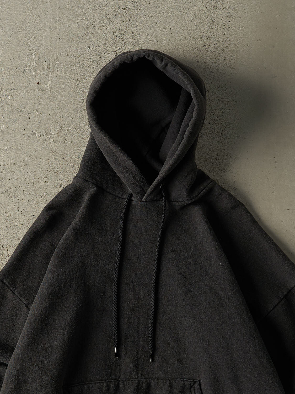 Vintage 90s Charcoal Grey Blank Hoodie (L)