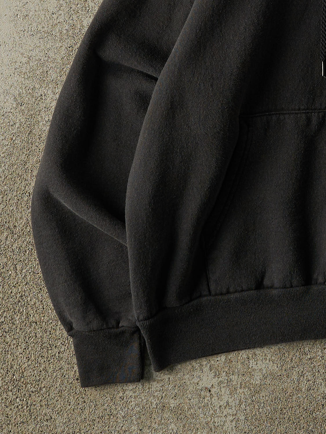 Vintage 90s Charcoal Grey Blank Hoodie (L)