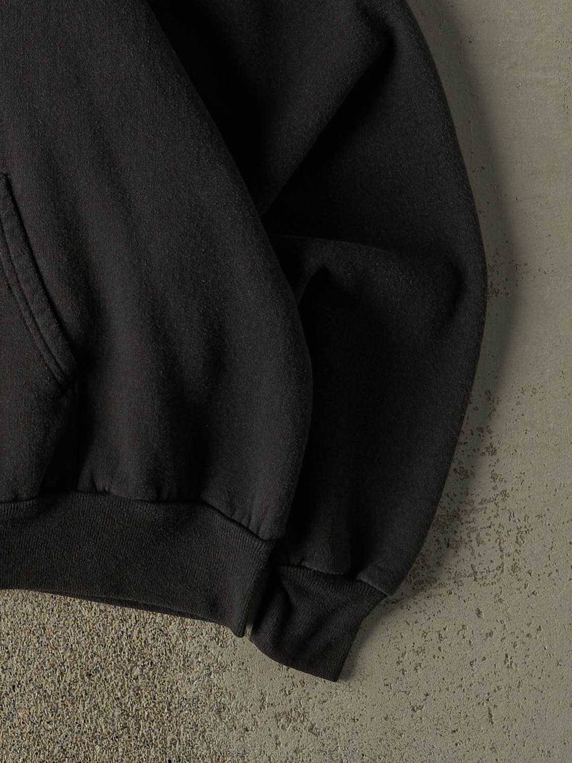 Vintage 90s Charcoal Grey Blank Hoodie (L)