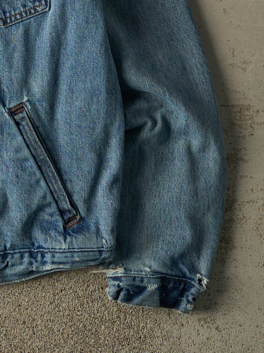 Vintage 90s Light Wash Levi's Orange Tab Jean Jacket (S)