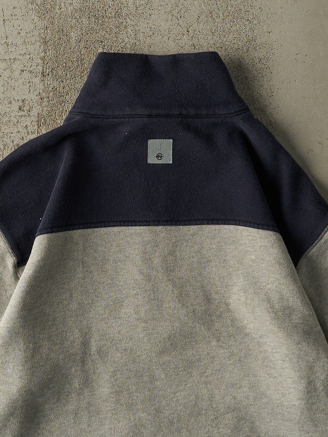 Vintage Y2K Grey & Navy Nautica Competition Quarter Zip Sweater (L/XL)