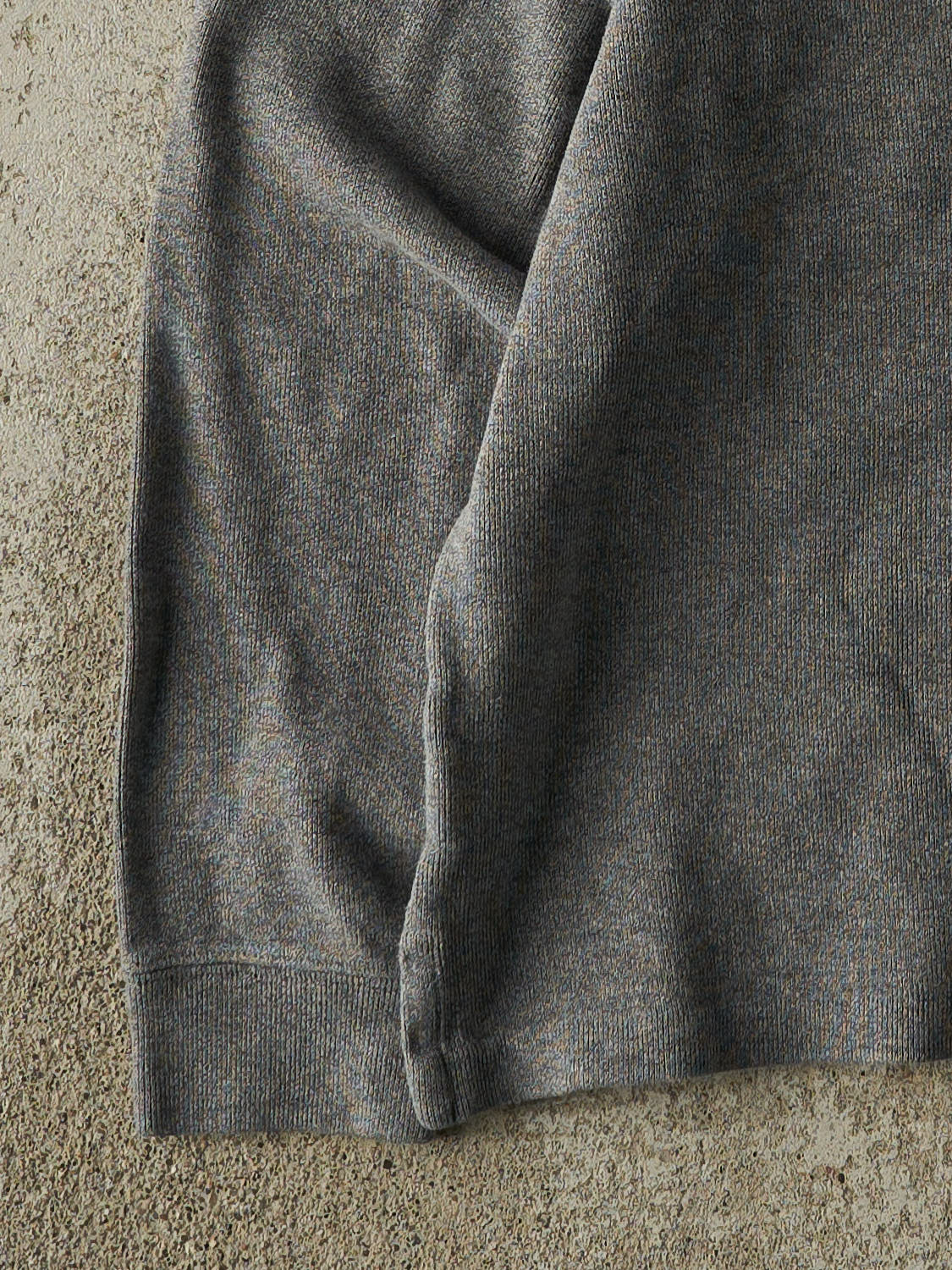 Vintage Y2K Grey Polo Ralph Lauren Embroidered Quarter Zip Boxy Knit (S)