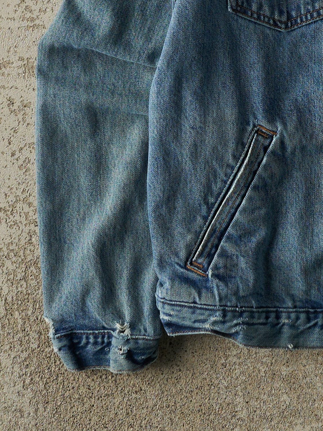 Vintage 90s Light Wash Levi's Orange Tab Jean Jacket (S)