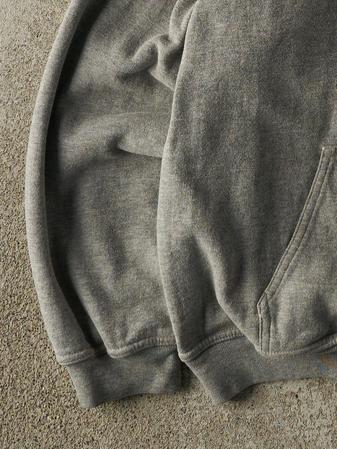 Vintage 90s Grey Blank Thermal Lined Zip Up Hoodie (L/XL)
