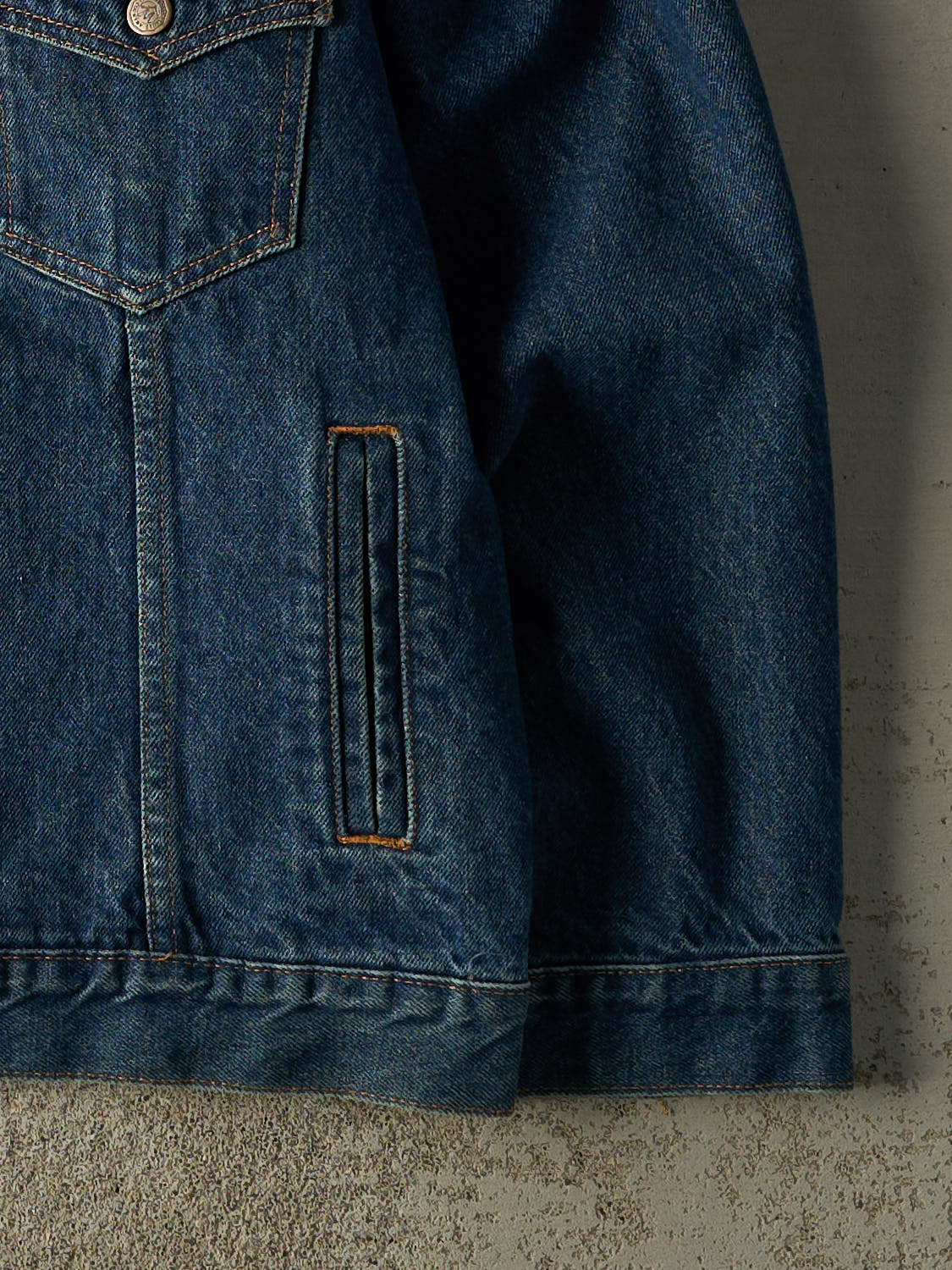 Vintage 80s Dark Wash Marlboro Jean Jacket (XL/XXL)