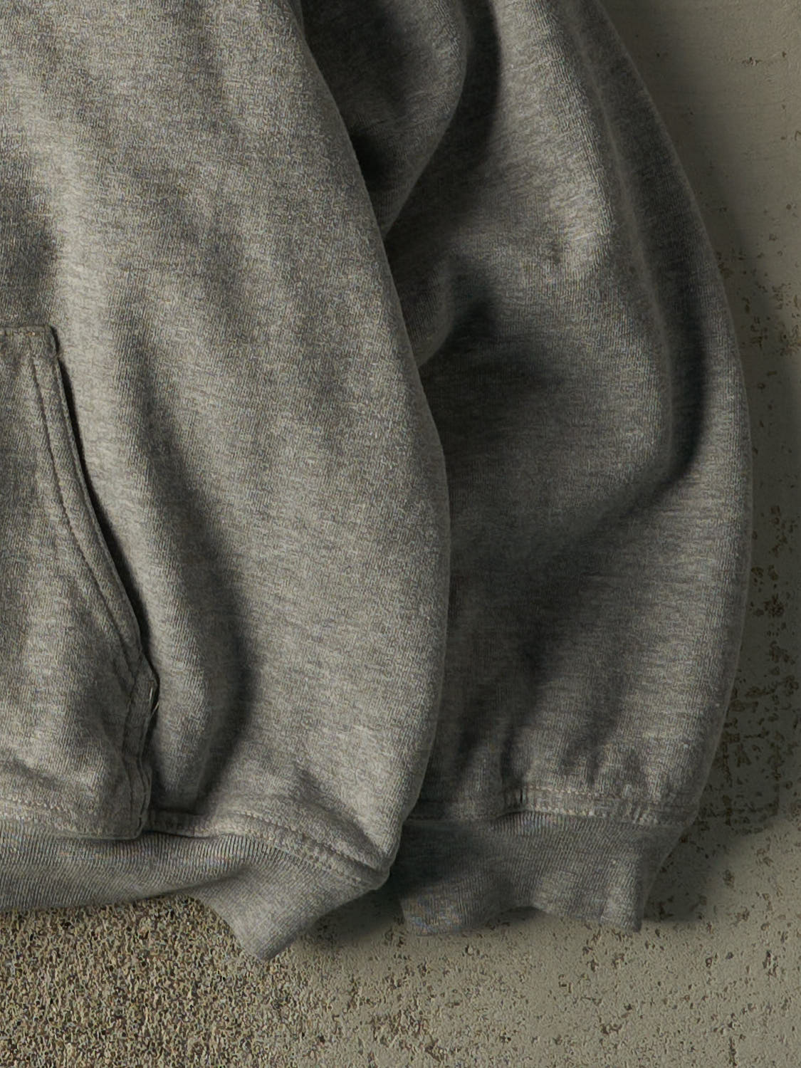 Vintage 90s Grey Blank Thermal Lined Zip Up Hoodie (L/XL)