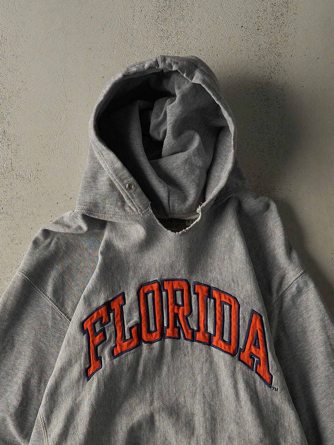 Vintage 90s Grey University of Florida Embroidered Hoodie (L/XL)