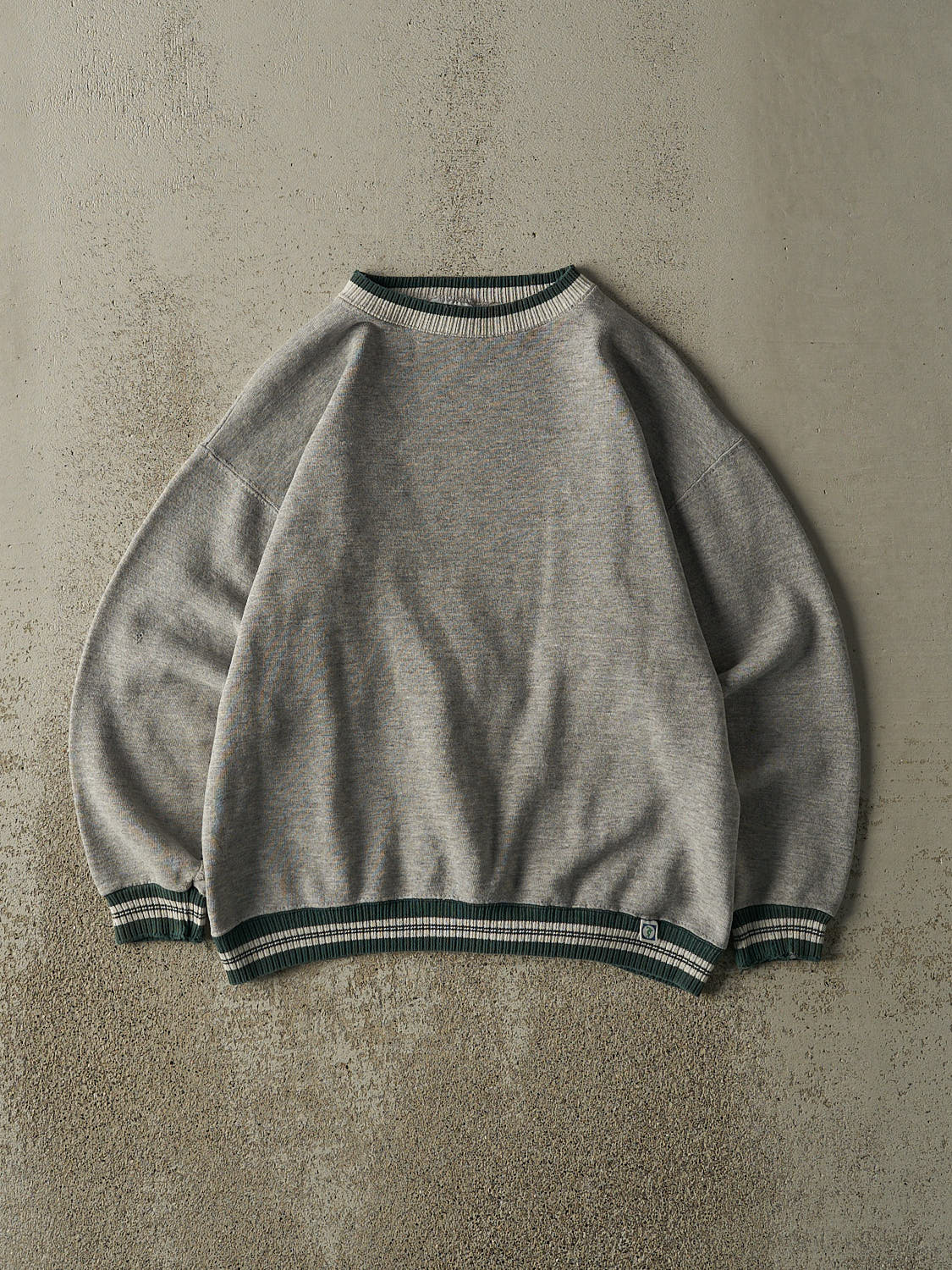 Vintage 90s Grey Discus Athletic Ribbed Crewneck (S)