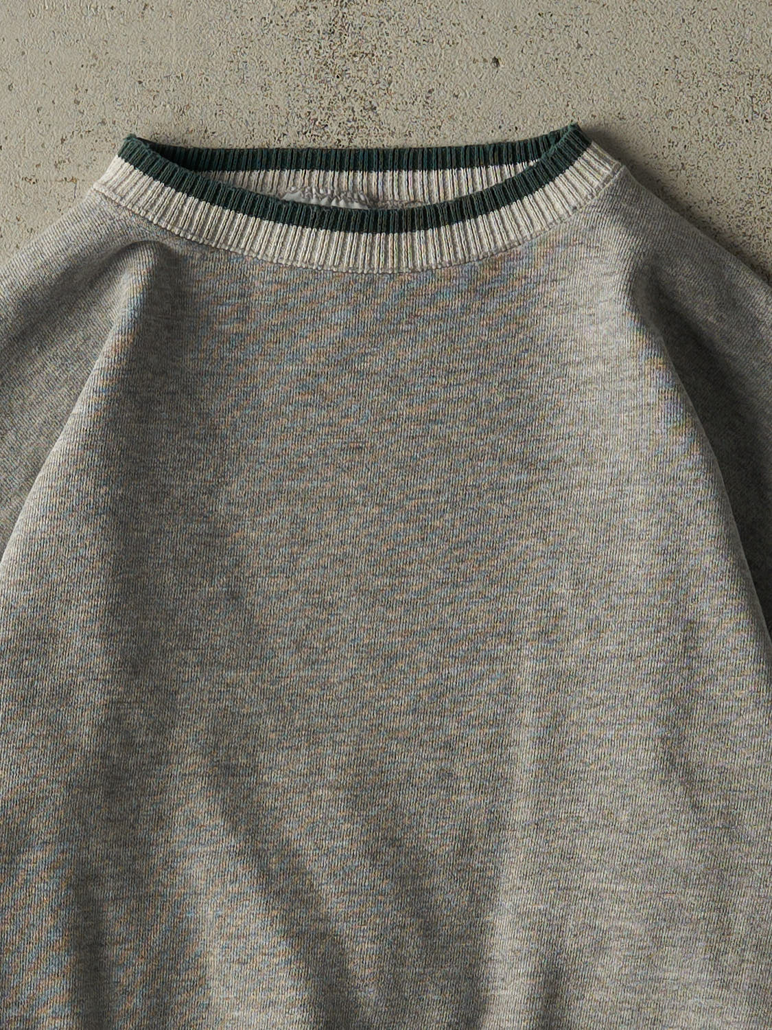 Vintage 90s Grey Discus Athletic Ribbed Crewneck (S)