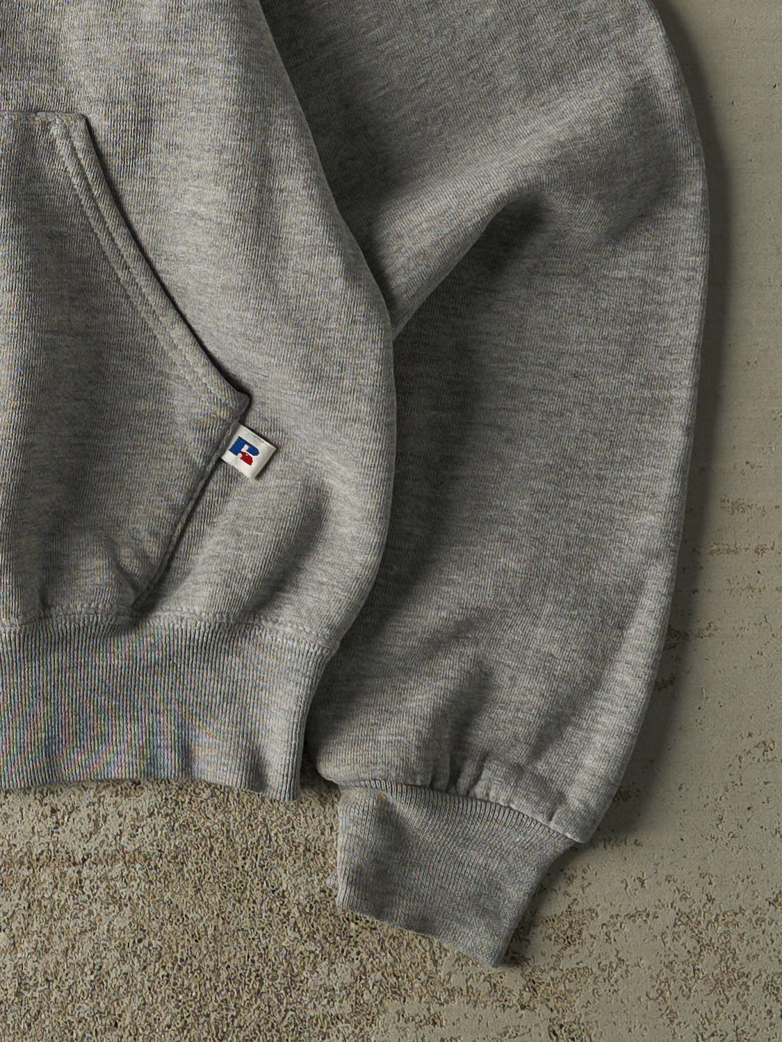 Vintage 90s Grey TWU Embroidered Russell Athletic Hoodie (XS/S)