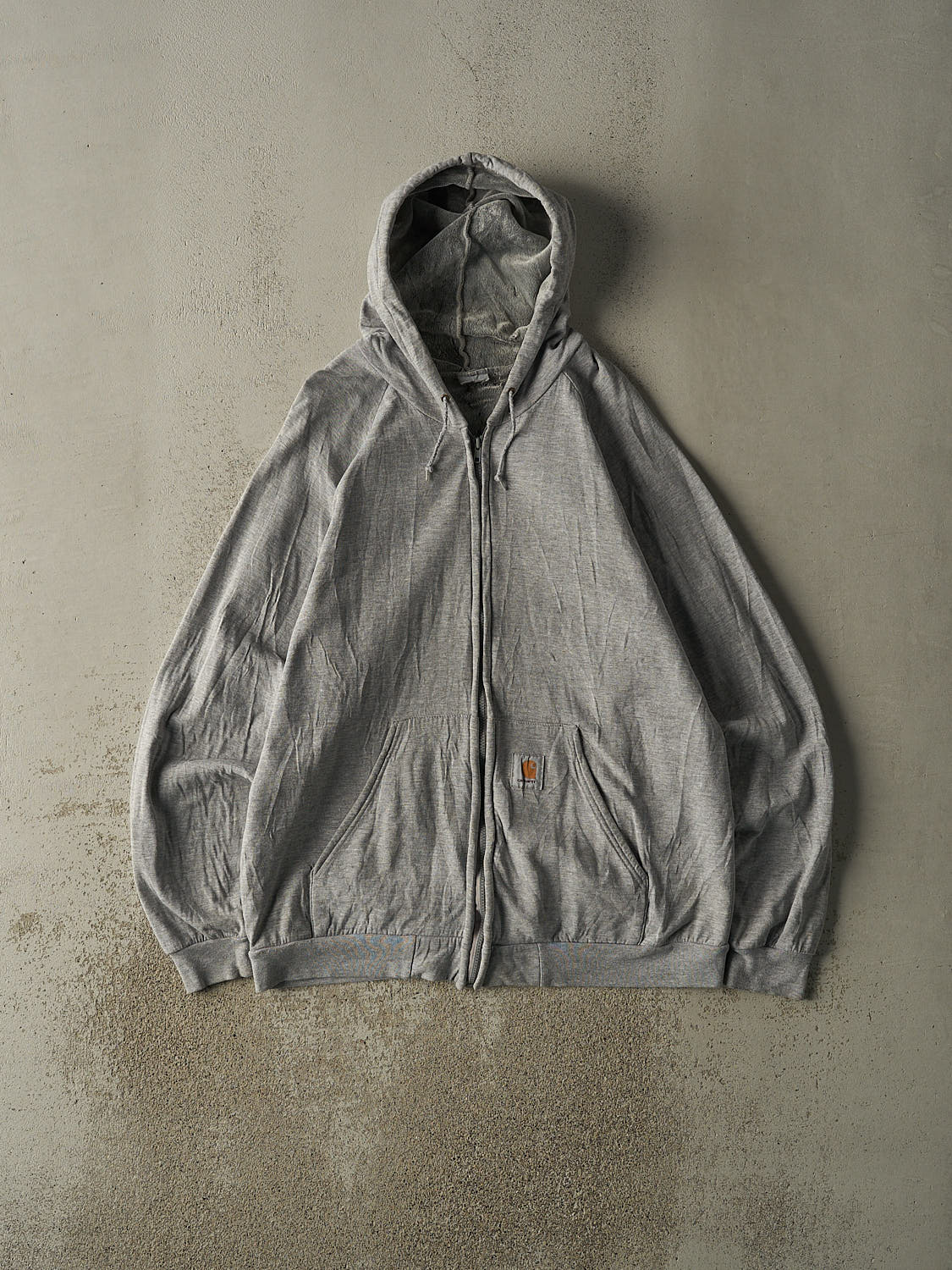 Vintage 90s Grey Carhartt Fur Lined Hoodie (XL/XXL)