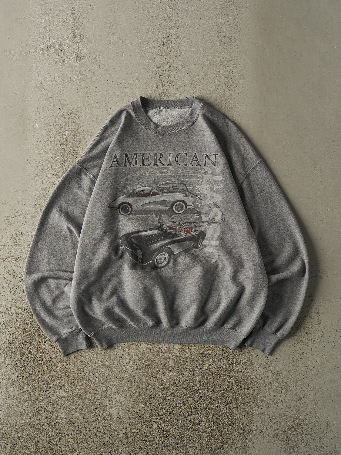Vintage 90s Grey American Sports Car Crewneck (L)