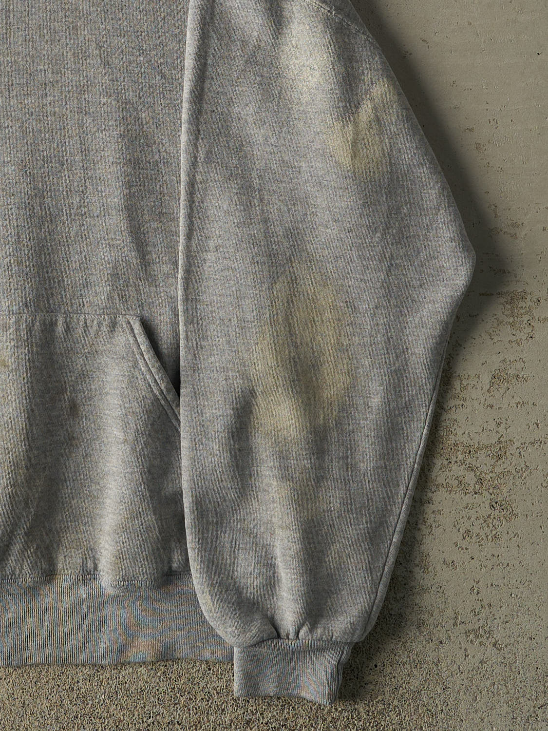 Vintage 90s Grey Russell Athletic Blank Hoodie (S/M)