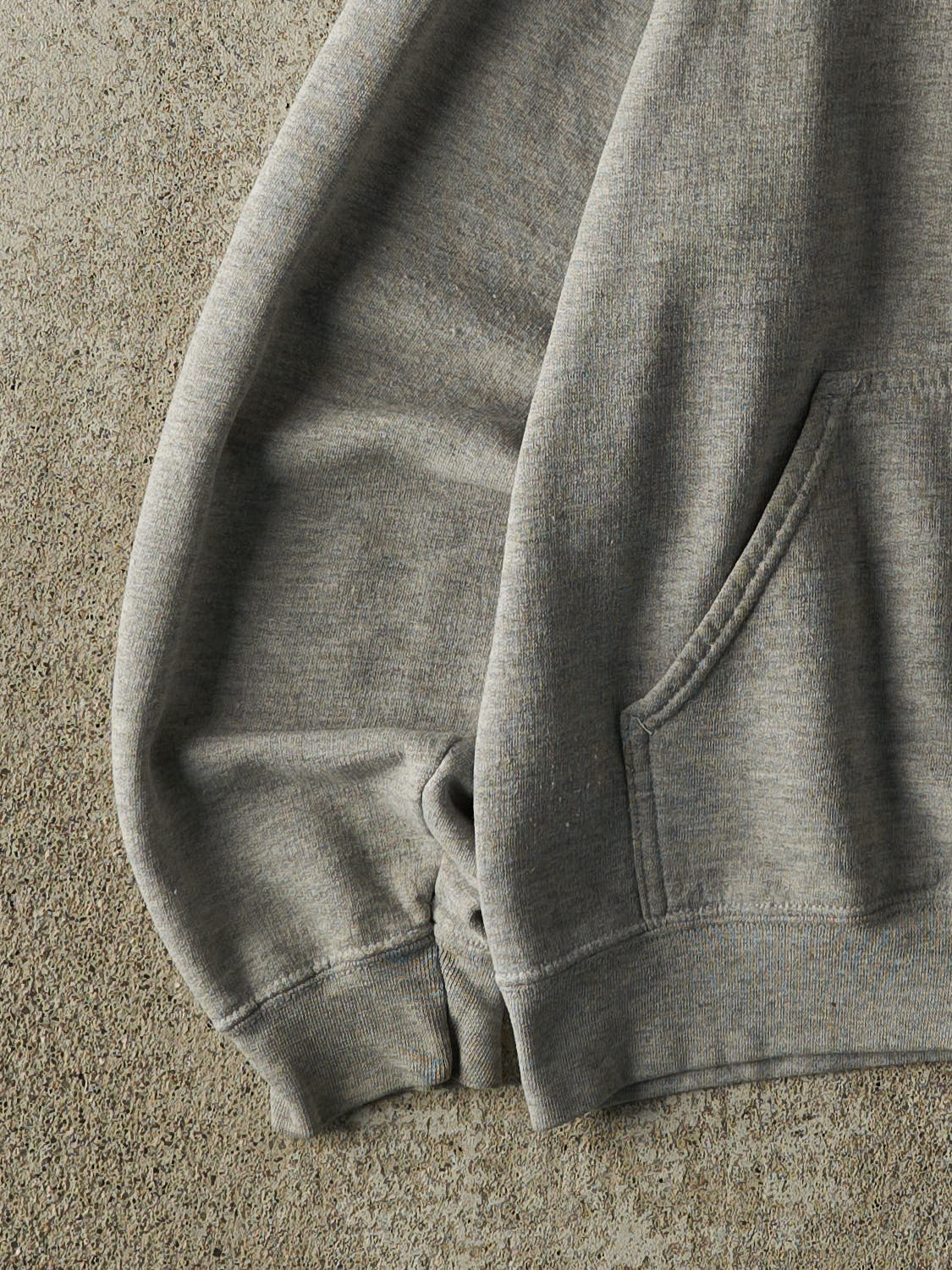 Vintage Y2K Grey Blank Zip Up Hoodie (S/M)