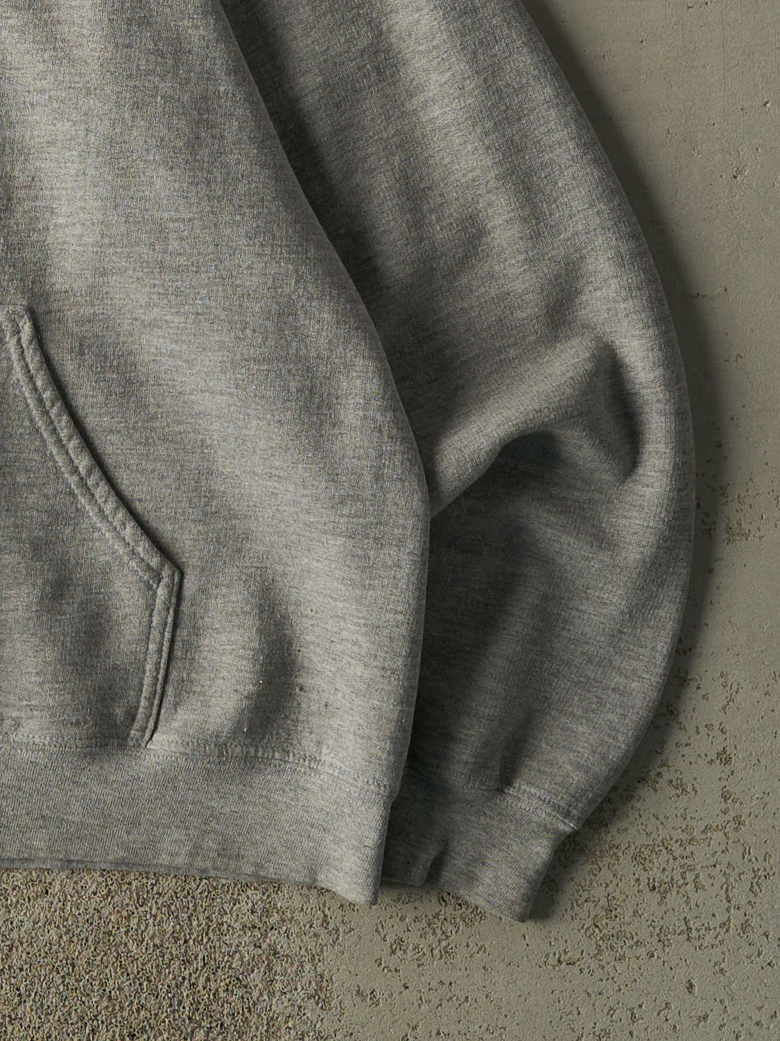 Vintage Y2K Grey Blank Zip Up Hoodie (S/M)