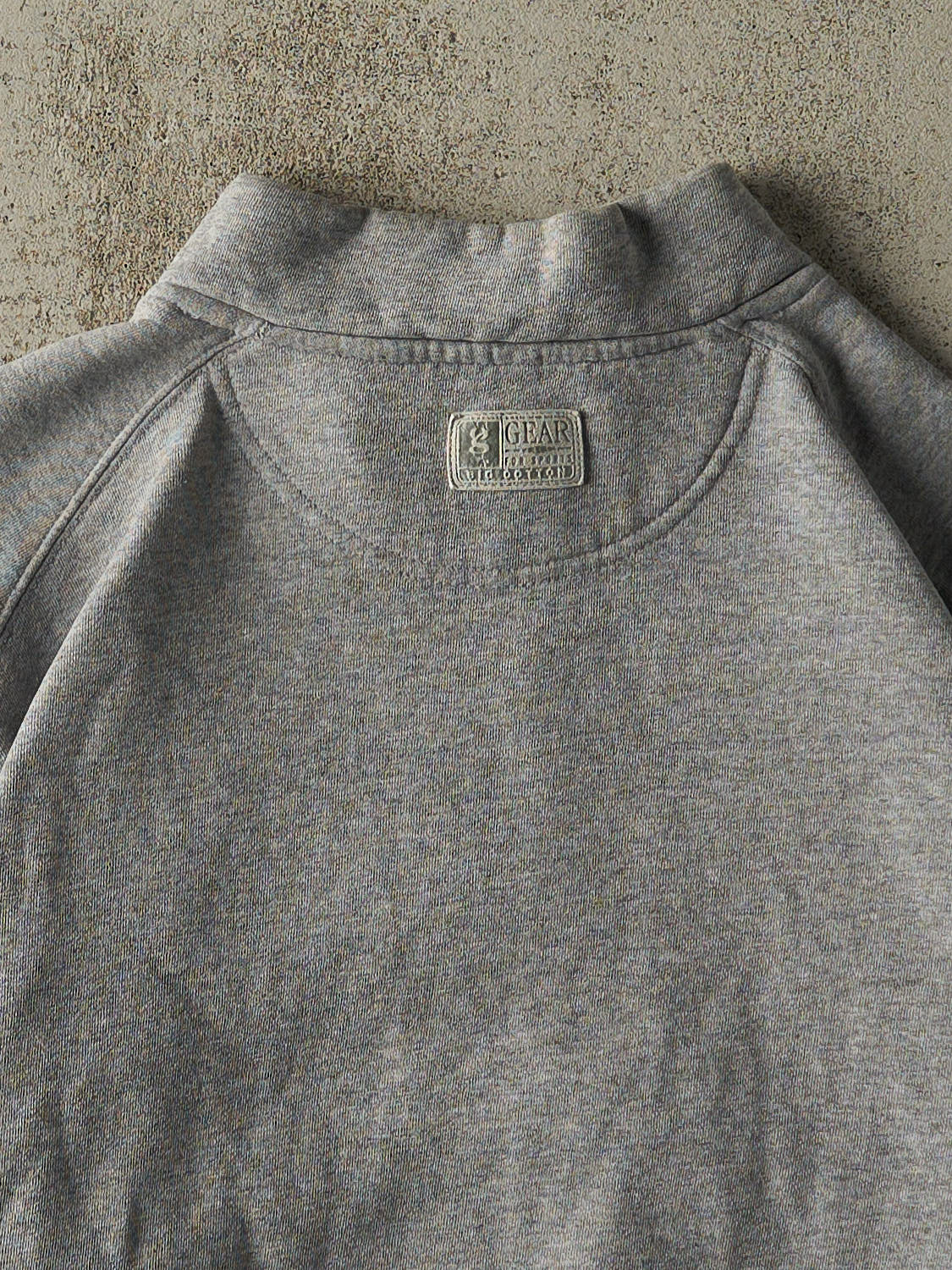 Vintage 90s Grey University of Notre Dame Fighting Irish Quarter Zip Sweater (L)