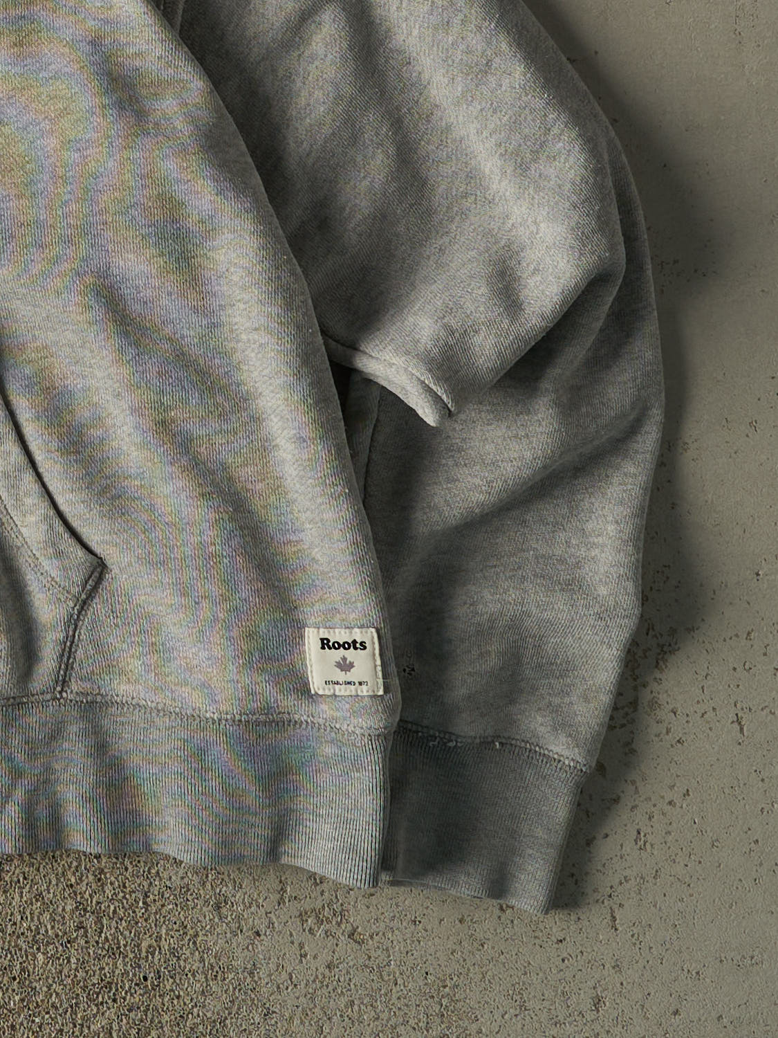 Vintage 90s Grey Roots Blank Hoodie (M)