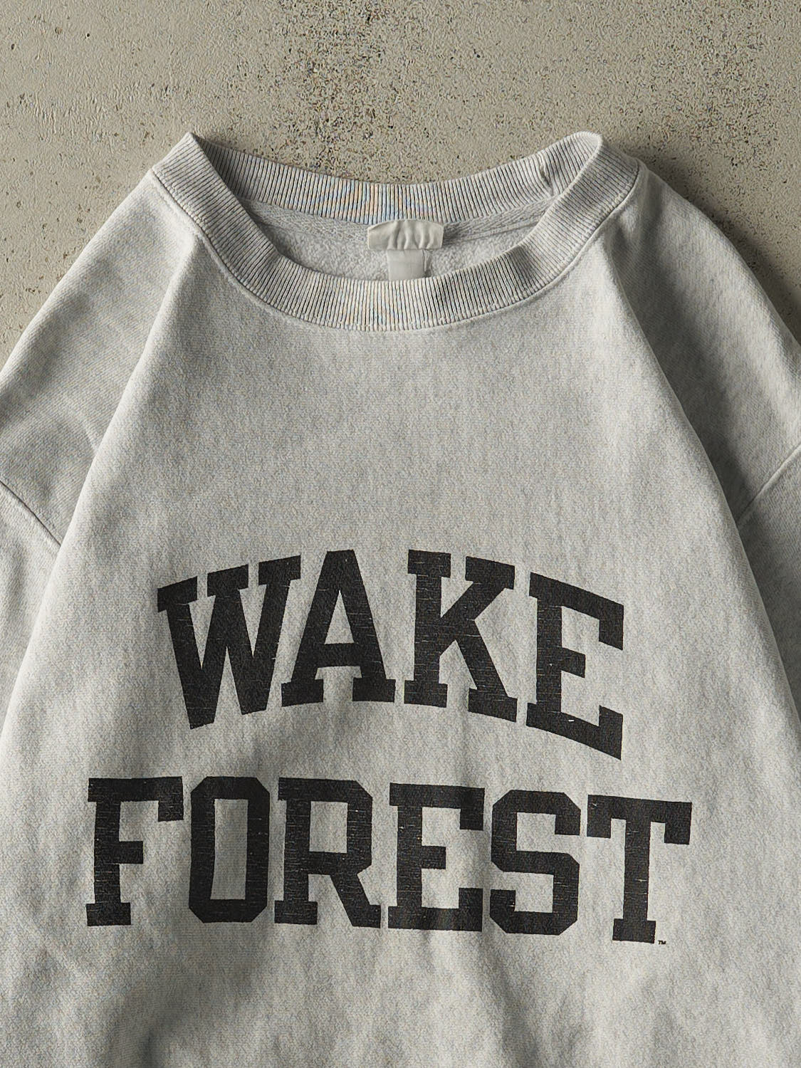 Vintage 90s Heather Grey Wake Forest Champion Reverse Weave Crewneck (S/M)