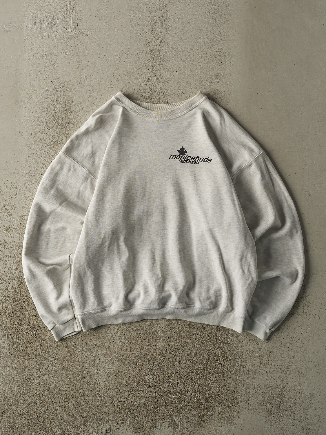 Vintage 90s Heather Grey Mapleshade Motocross Crewneck (L/XL)