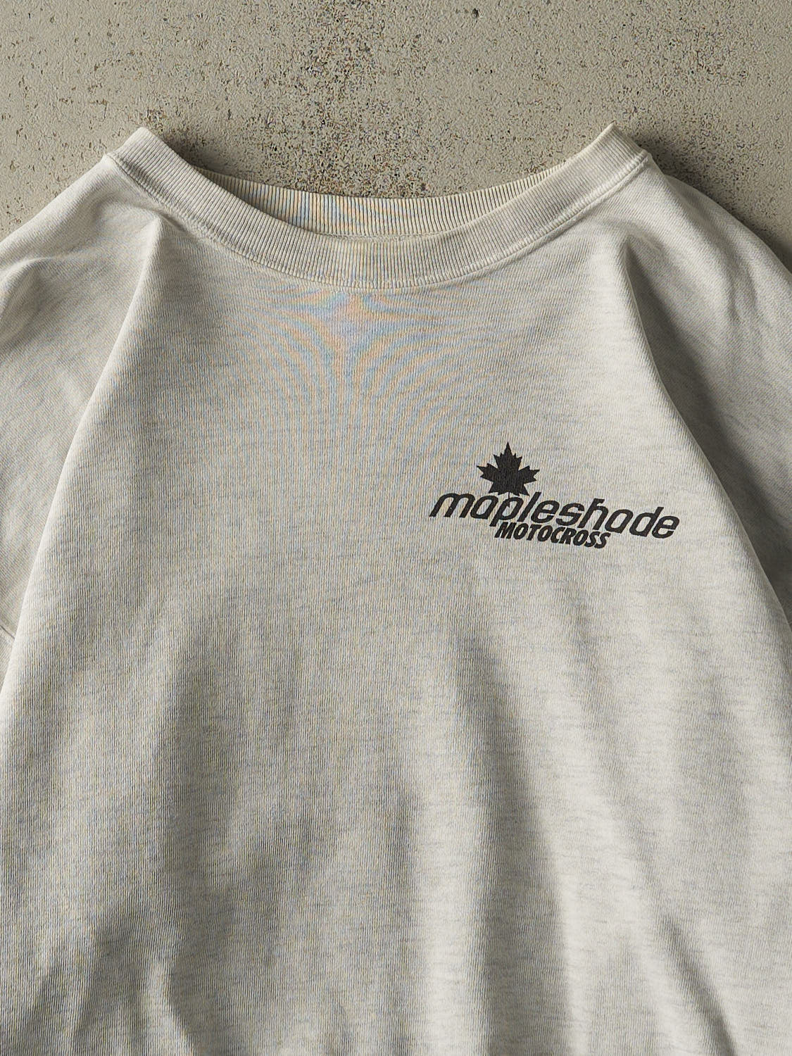 Vintage 90s Heather Grey Mapleshade Motocross Crewneck (L/XL)