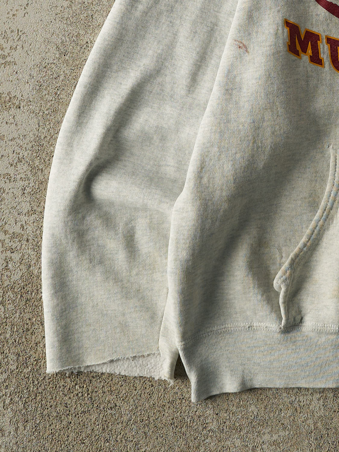 Vintage 90s Heather Grey Milwaukie Mustangs Hoodie (M)