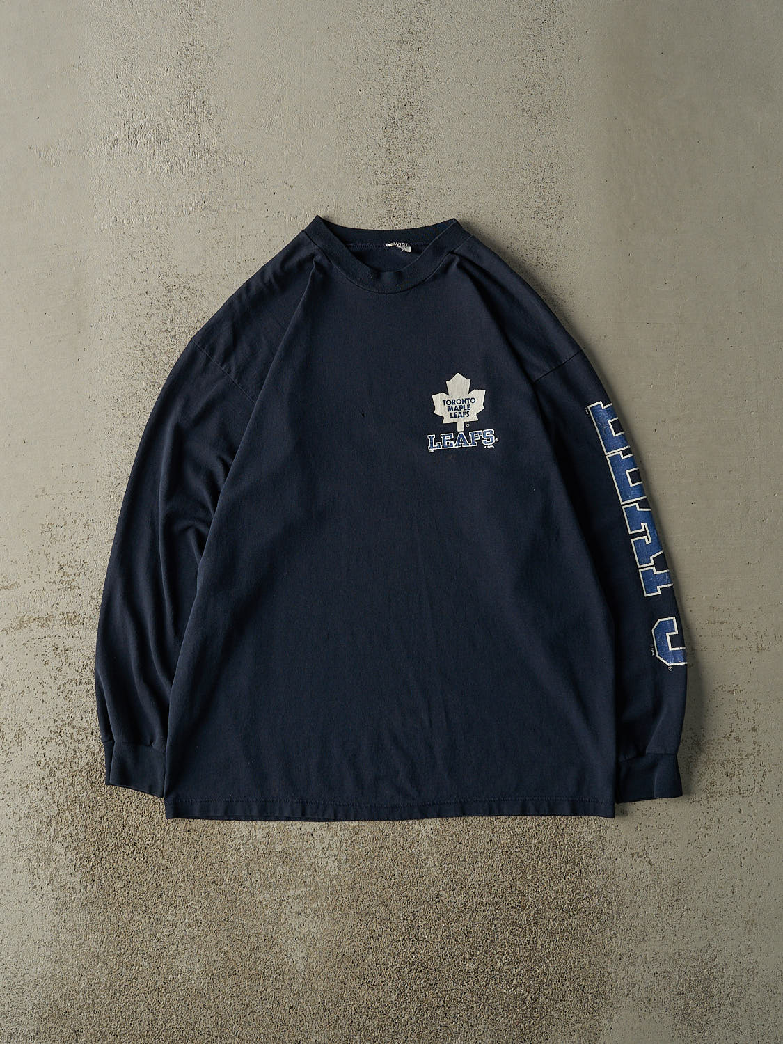 Vintage 90s Navy Blue Toronto Maple Leafs Long Sleeve (L/XL)