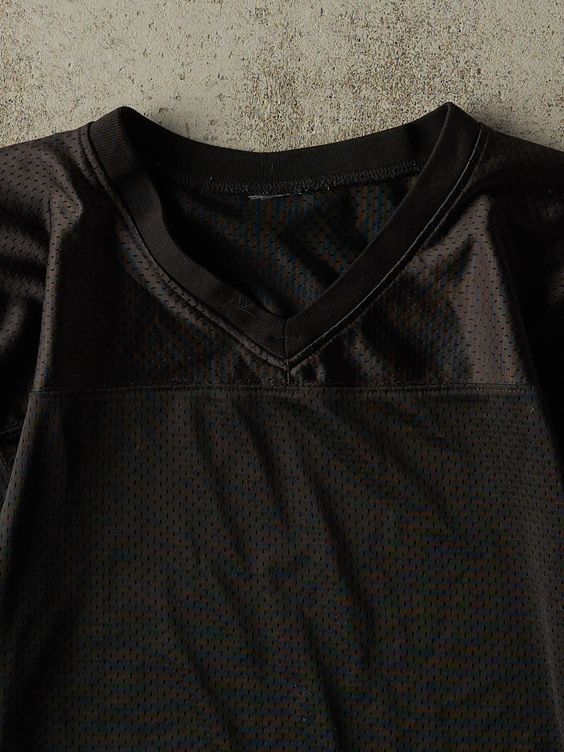 Vintage 90s Black Blank Mesh Football Jersey (S/M)