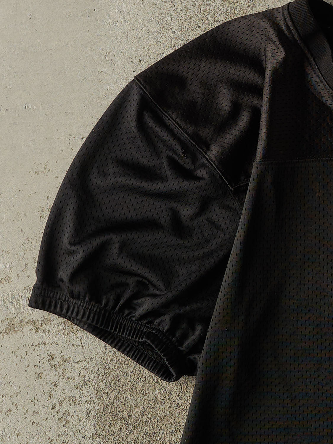 Vintage 90s Black Blank Mesh Football Jersey (S/M)