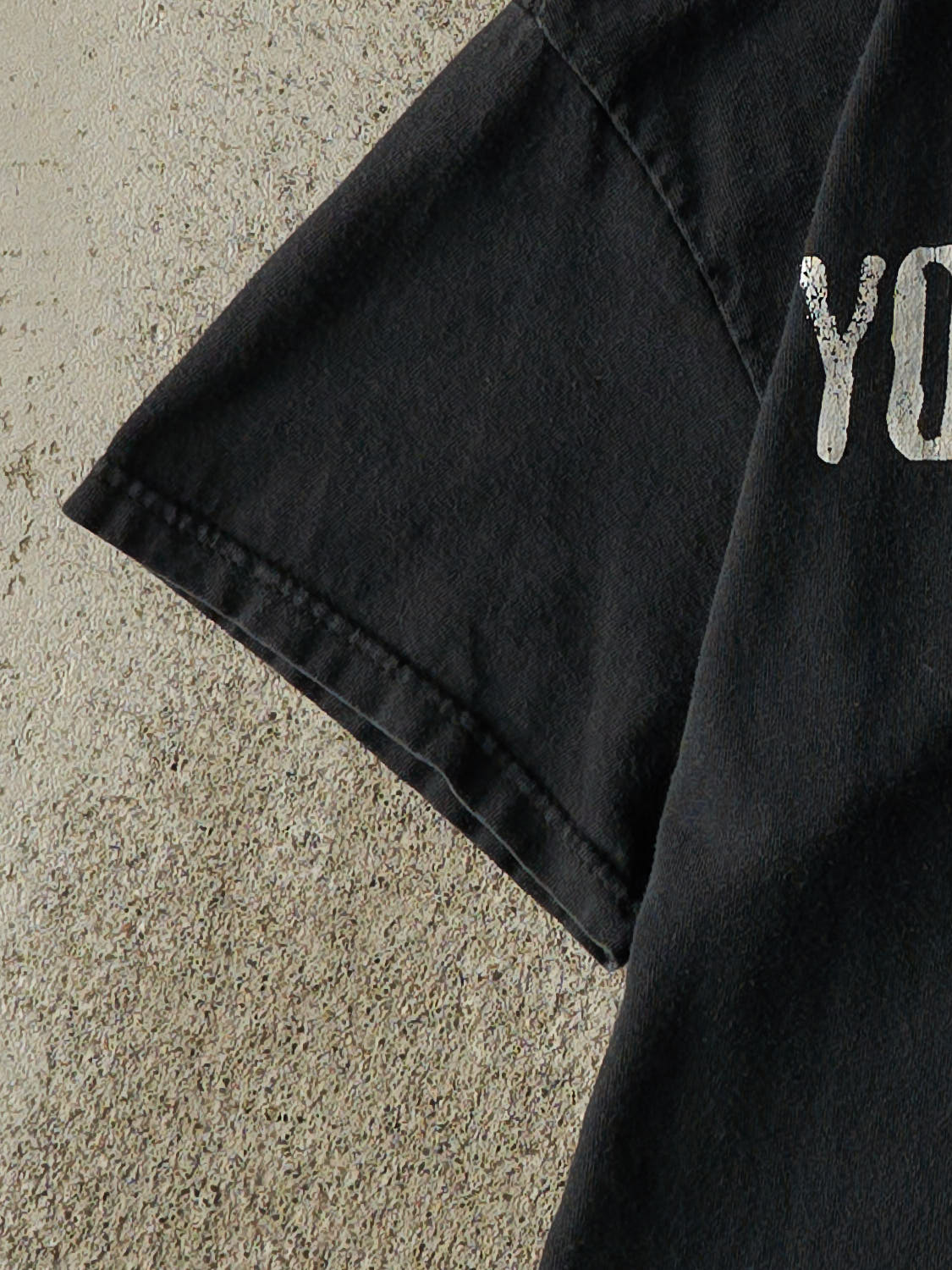 Vintage Y2K Black "If My Music Is Too Loud" Slogan Tee (S)