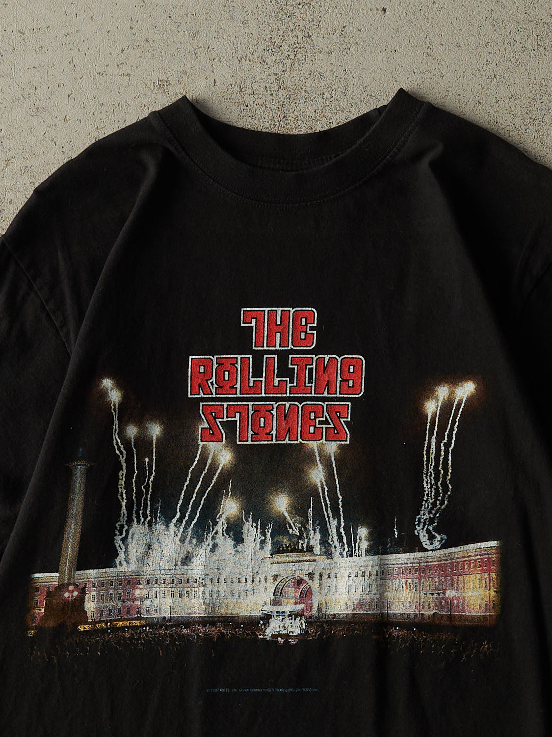 Vintage 07' Black The Rolling Stones Russia Tour Tee (S)