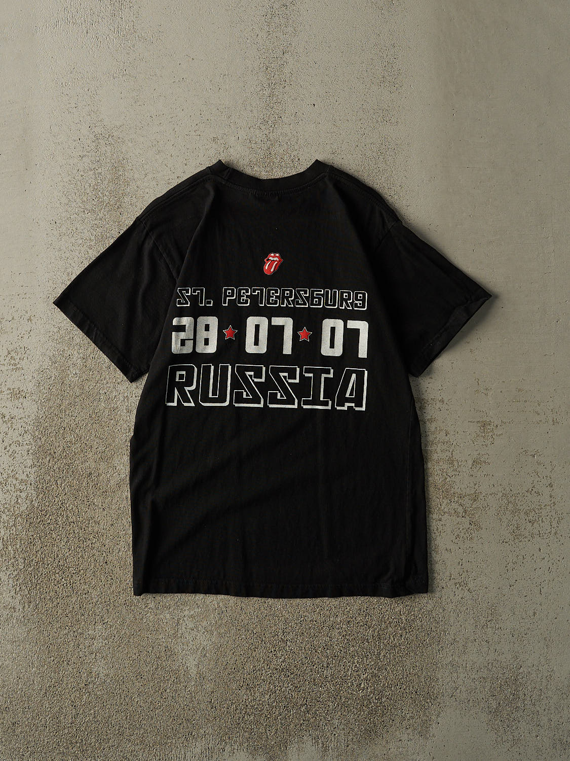 Vintage 07' Black The Rolling Stones Russia Tour Tee (S)