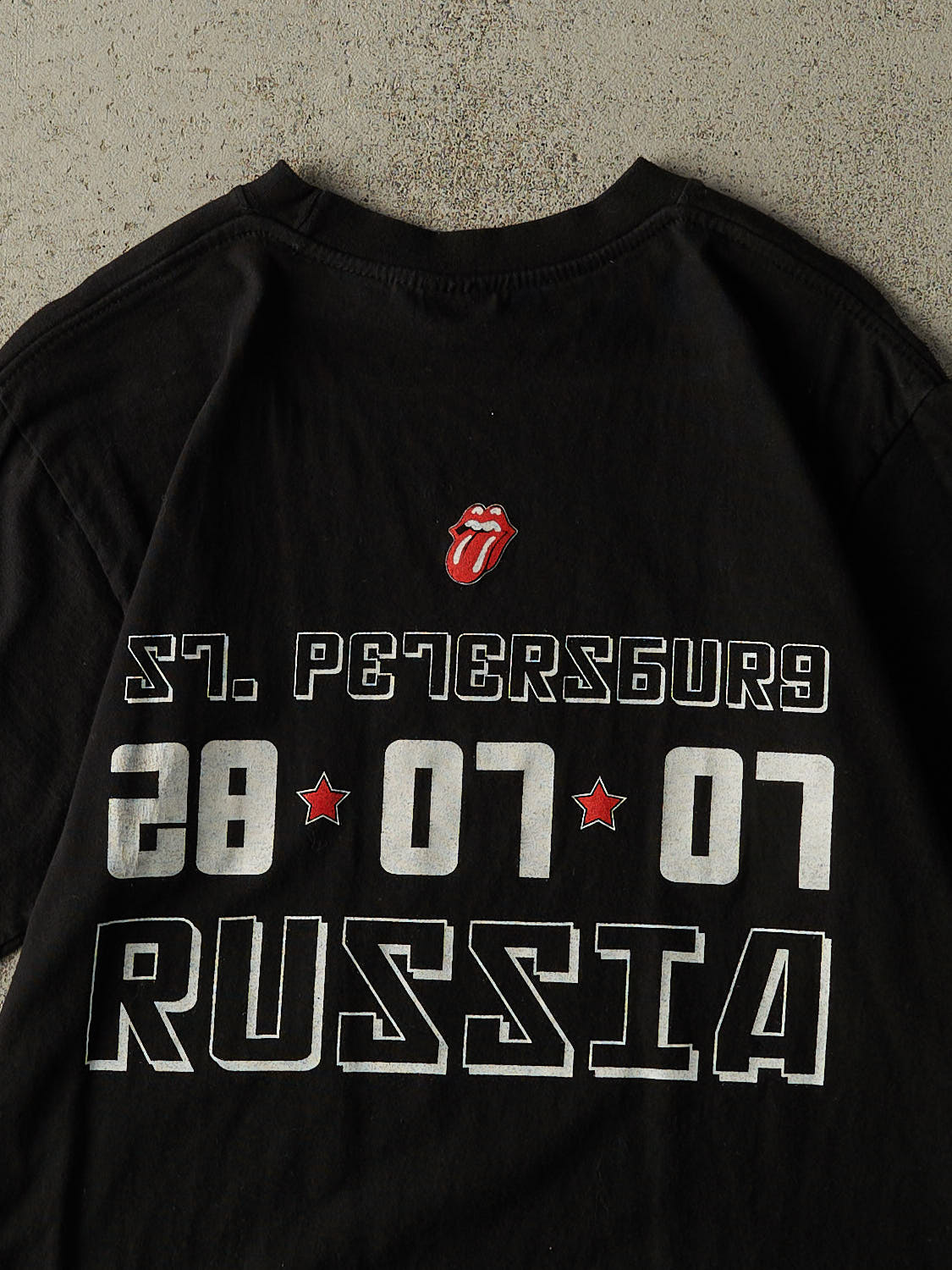 Vintage 07' Black The Rolling Stones Russia Tour Tee (S)