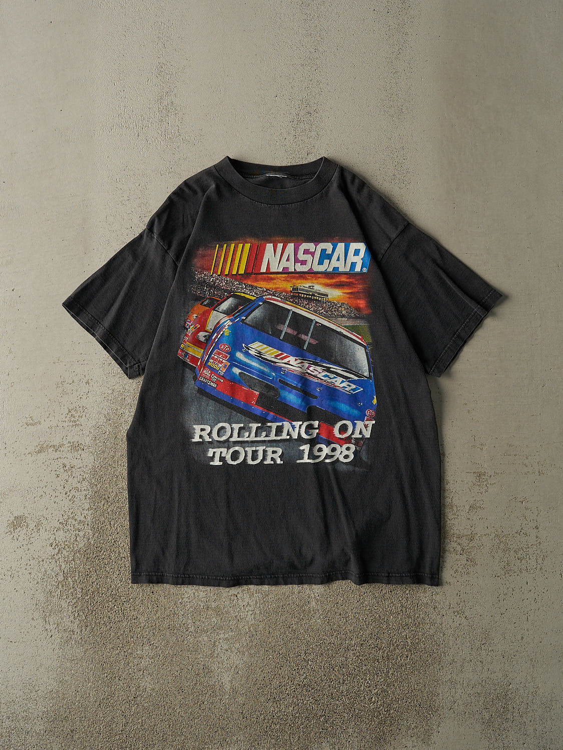Vintage 98' Faded Black Nascar Winston Cup Series Tee (L/XL)