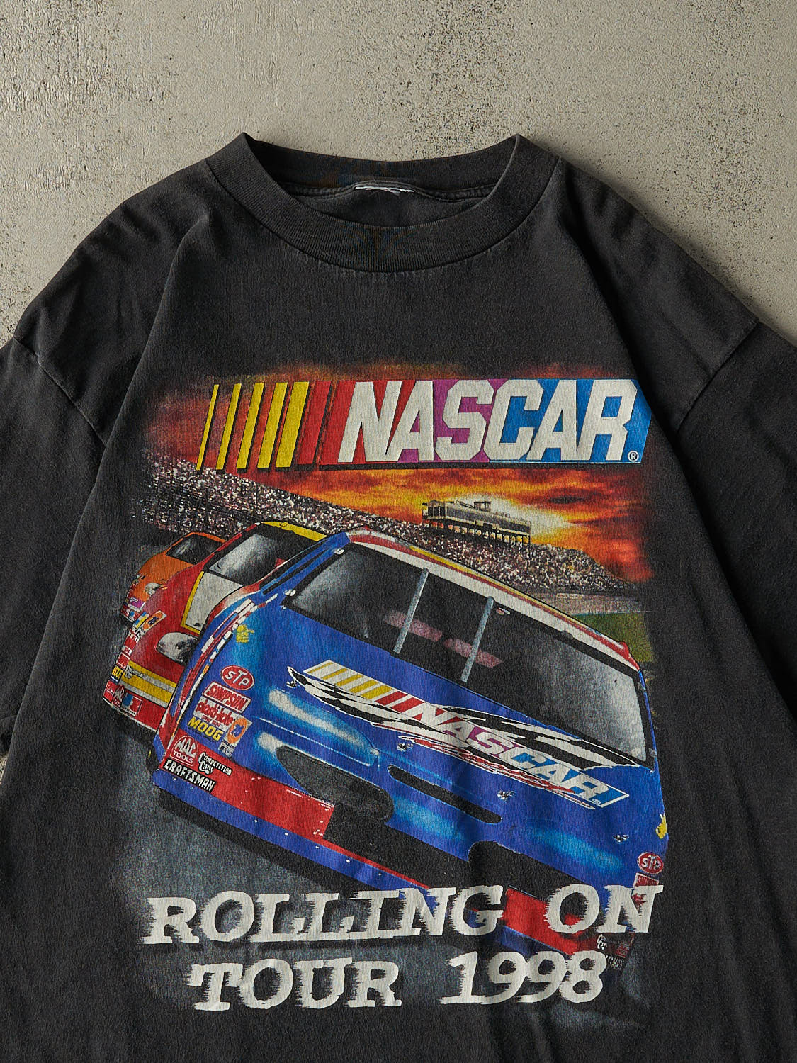 Vintage 98' Faded Black Nascar Winston Cup Series Tee (L/XL)